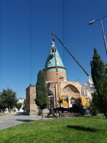 گنبدخانه امام زاده زیدالکبیر ابهر مرمت شد